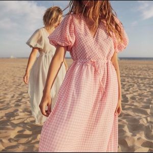 Christy Dawn The Dahlia Gingham Dress in pink size XS